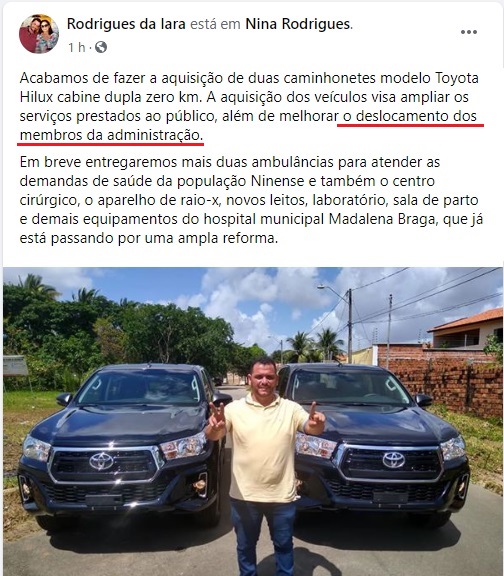100105870_936746500104759_7560053918919557120_n-1 Prefeito do Maranhão usa dinheiro do FUNDEB para comprar dois carros de luxo